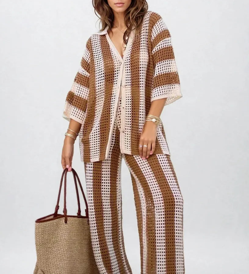 Amelia | Set Rayat Elegant și Confortabil