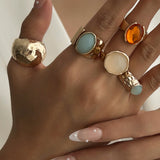 Eliza – Set de inele cu detalii colorate