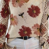 Melania | Pulover elegant cu model floral