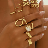 Mara – Set de inele cu design geometric