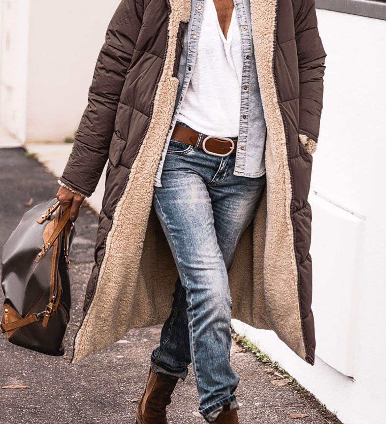 Lena – Palton de Damă Elegant Lung Reversibil