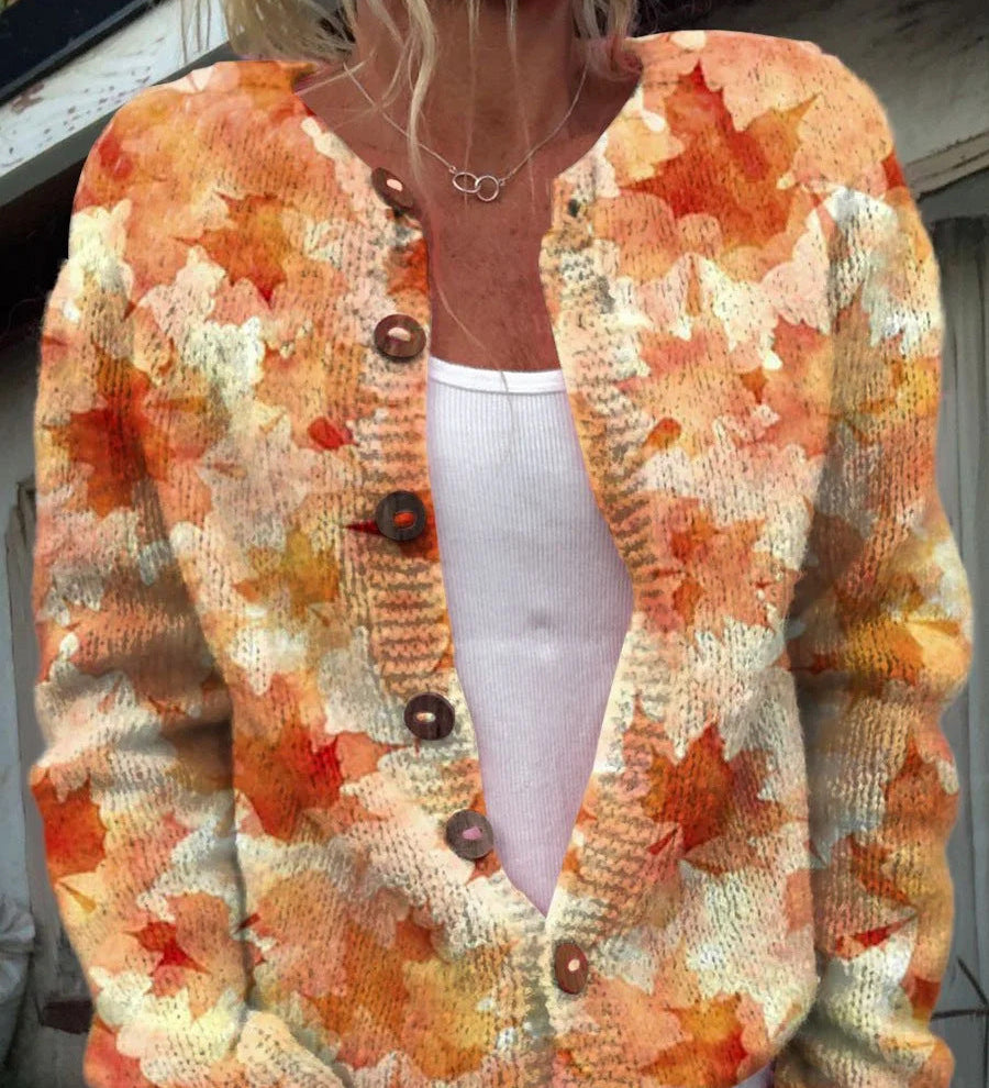 AMALIA | Pulover din tricot cu imprimeu