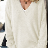 Monika - Pulover din cașmir cu decolteu în V