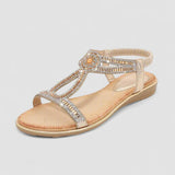 Vally | Sandale aurii lucrate manual cu un confort deosebit