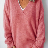 Monika - Pulover din cașmir cu decolteu în V