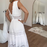 Sadie – Rochie Cămașă de Damă cu Dantelă și Decolteu în V