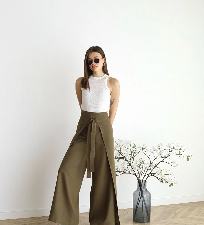 ARIANE – PANTALONI DIN IN CU PICIOR LAT PENTRU FEMEI