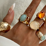 Eliza – Set de inele cu detalii colorate