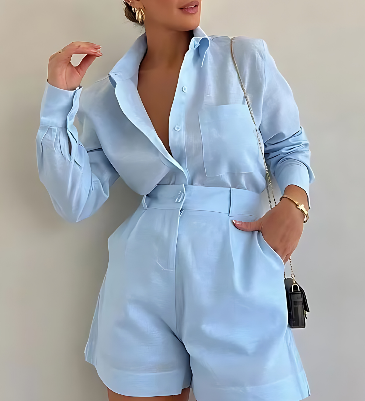 Set Asortat de Vară cu Șort și Cămașă