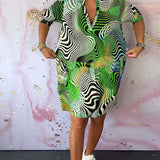 Sonya™ | Rochie cu iluzie optică și croi T-shirt