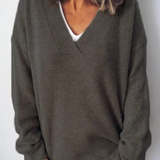 Monika - Pulover din cașmir cu decolteu în V