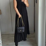 Amada – Rochie de Damă Elegantă Fără Mâneci cu Plisaje