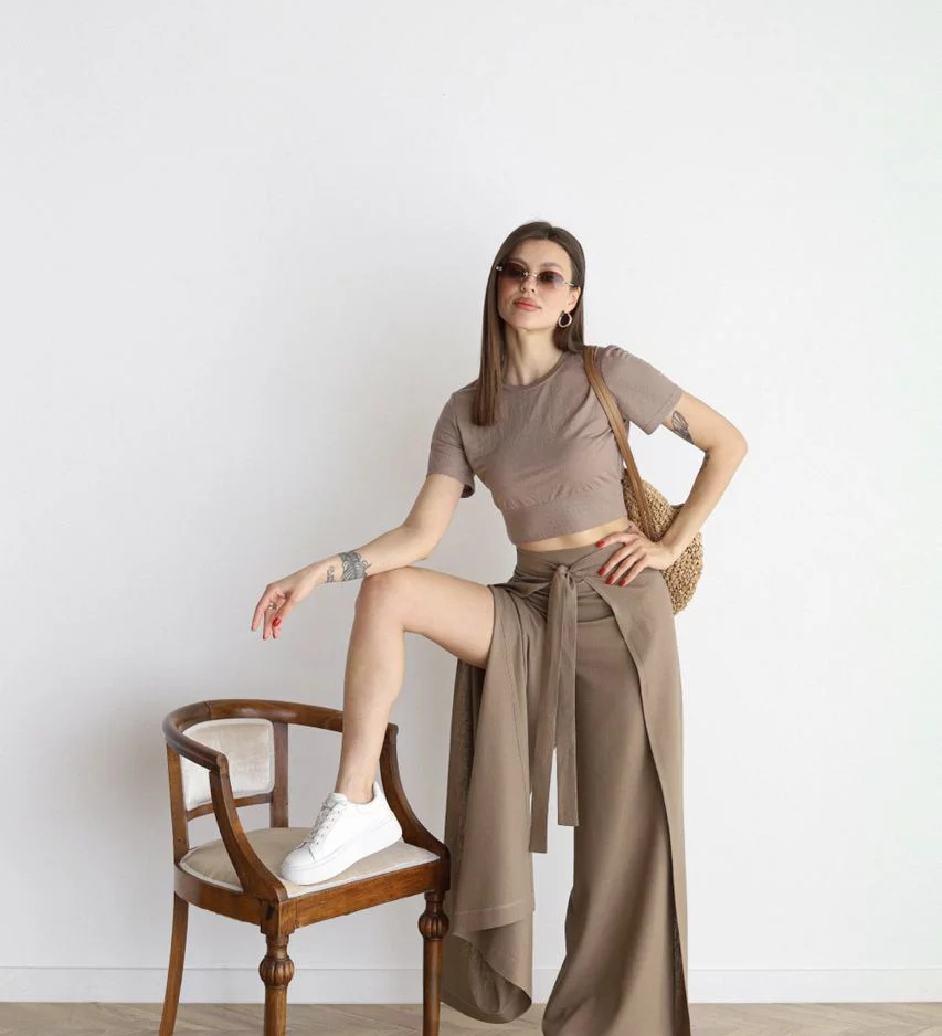 ARIANE – PANTALONI DIN IN CU PICIOR LAT PENTRU FEMEI