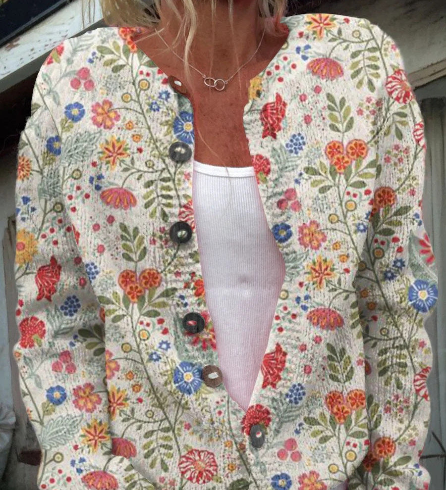 AMALIA | Pulover din tricot cu imprimeu