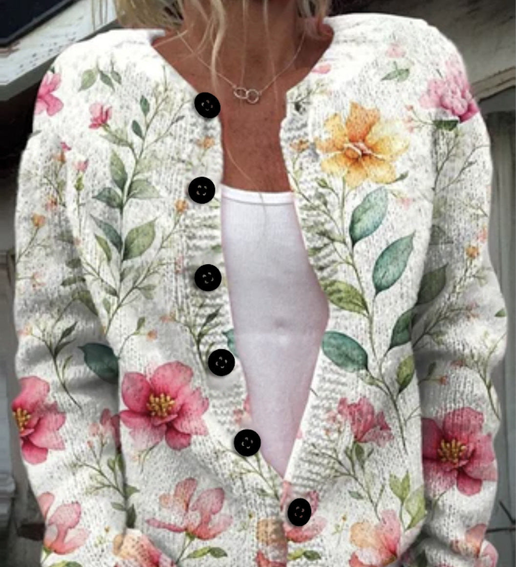 AMALIA | Pulover din tricot cu imprimeu