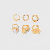 Amalia – Inel cu perlă și floare lichidă