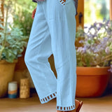 Wren – Pantaloni Croiți Relaxați cu Detalii Contrastante