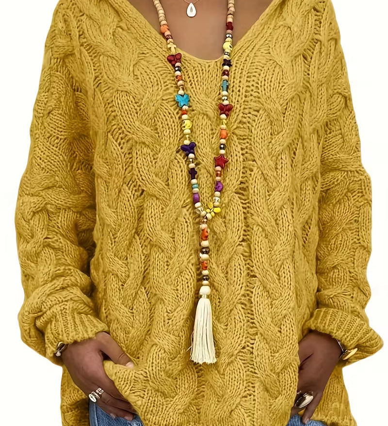 Mihaela | Pulover Informal Cu Mâneci Lungi Din Tricot