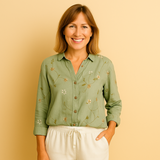 Avril | Bluză sofisticată cu imprimeuri playful