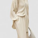 Set de Pantaloni în Două Piese cu Buzunare Plisate, Oversized