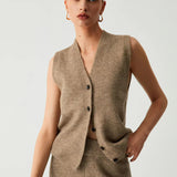 Set de trei piese cu cardigan lung și pantaloni casual