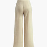 Pantaloni Largi Plisați Stil Old Money