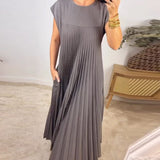 Amada – Rochie de Damă Elegantă Fără Mâneci cu Plisaje