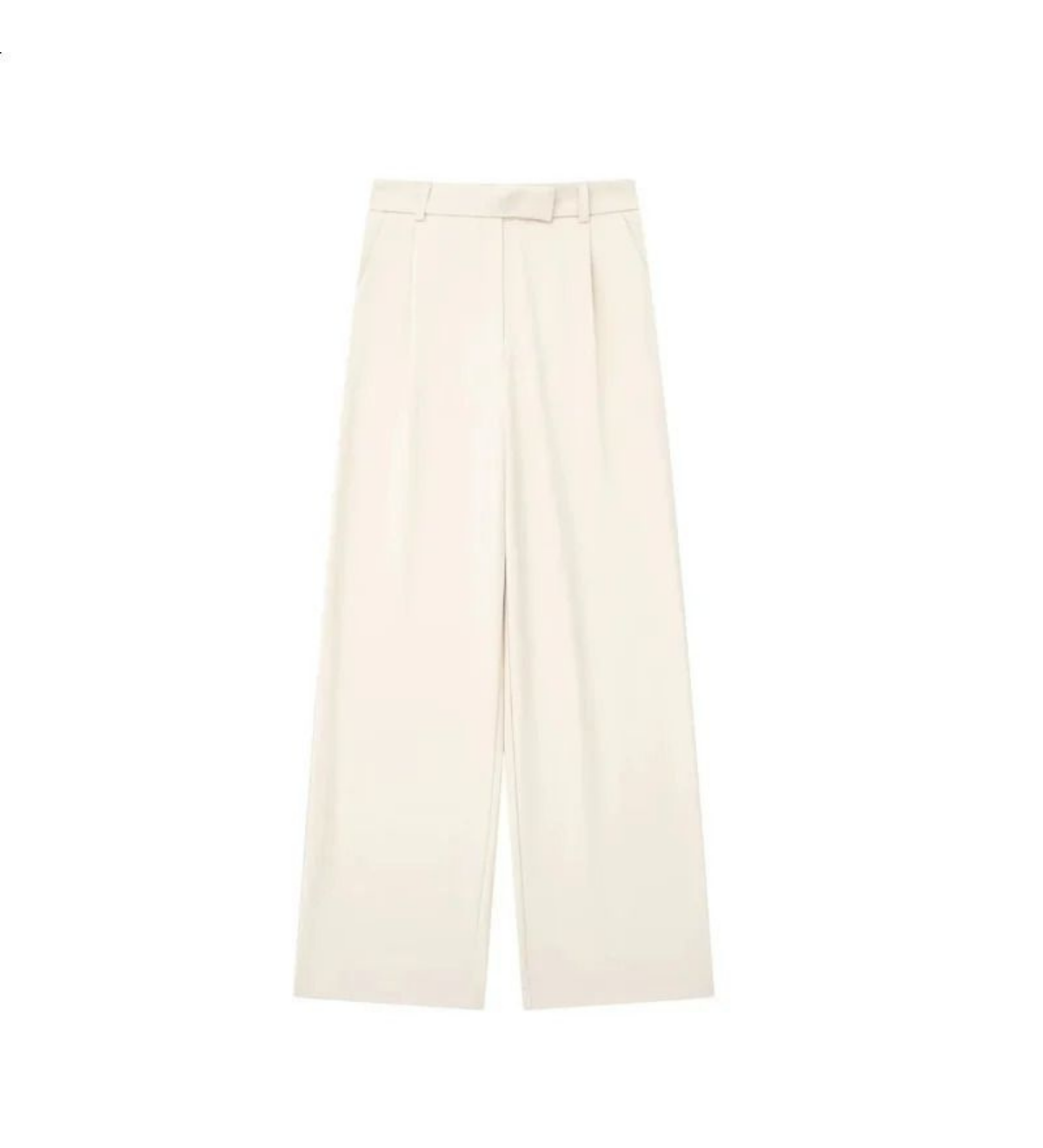 Pantaloni Casual Eleganți, Croi Relaxat, Talie Înaltă cu Croi Drept