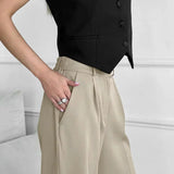 Pantaloni Largi Casual cu Buzunare