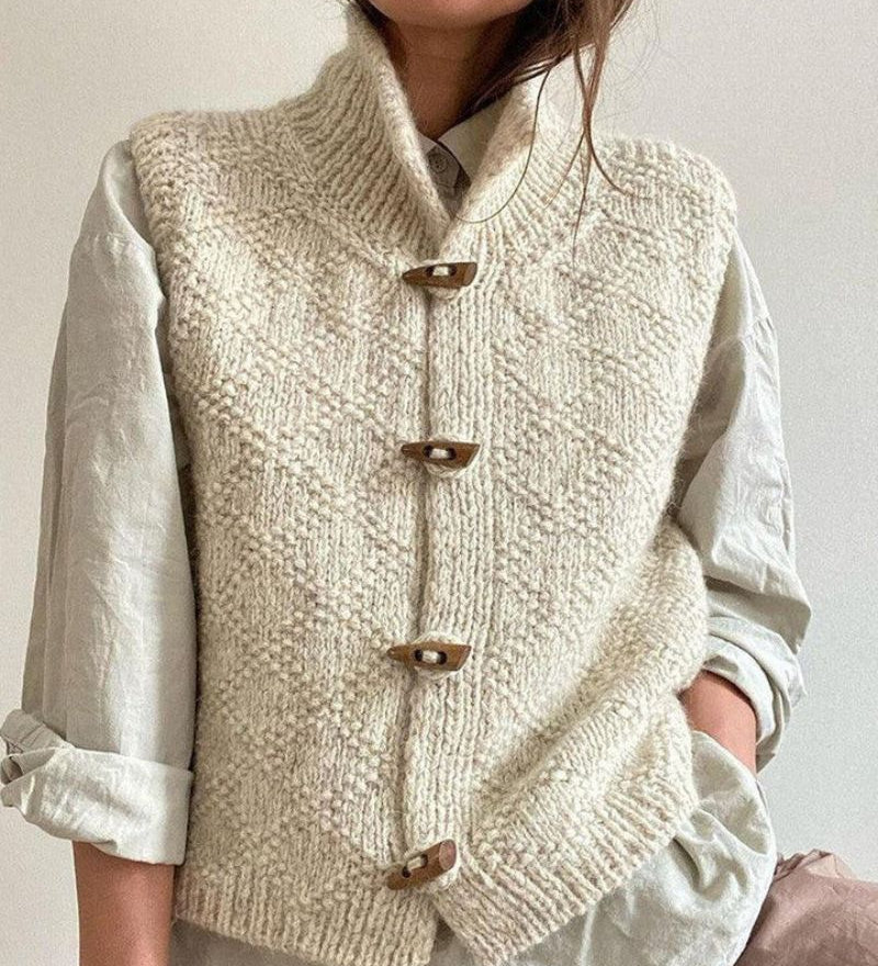 Camila - Vestă tricotată sofisticată fără mâneci