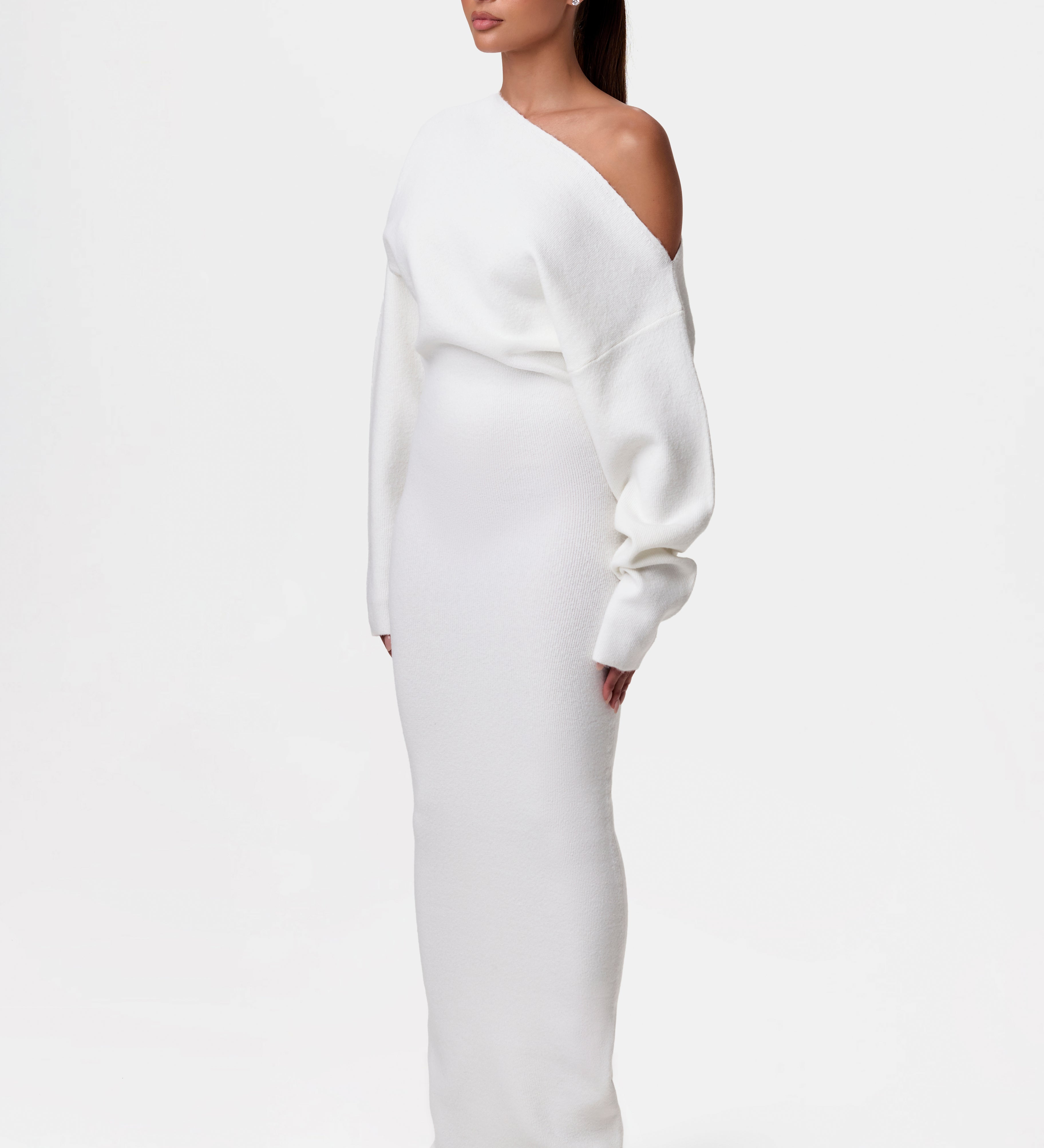 Rosalie – Rochie Maxi Fără Bretele Tricot Elegantă de Damă