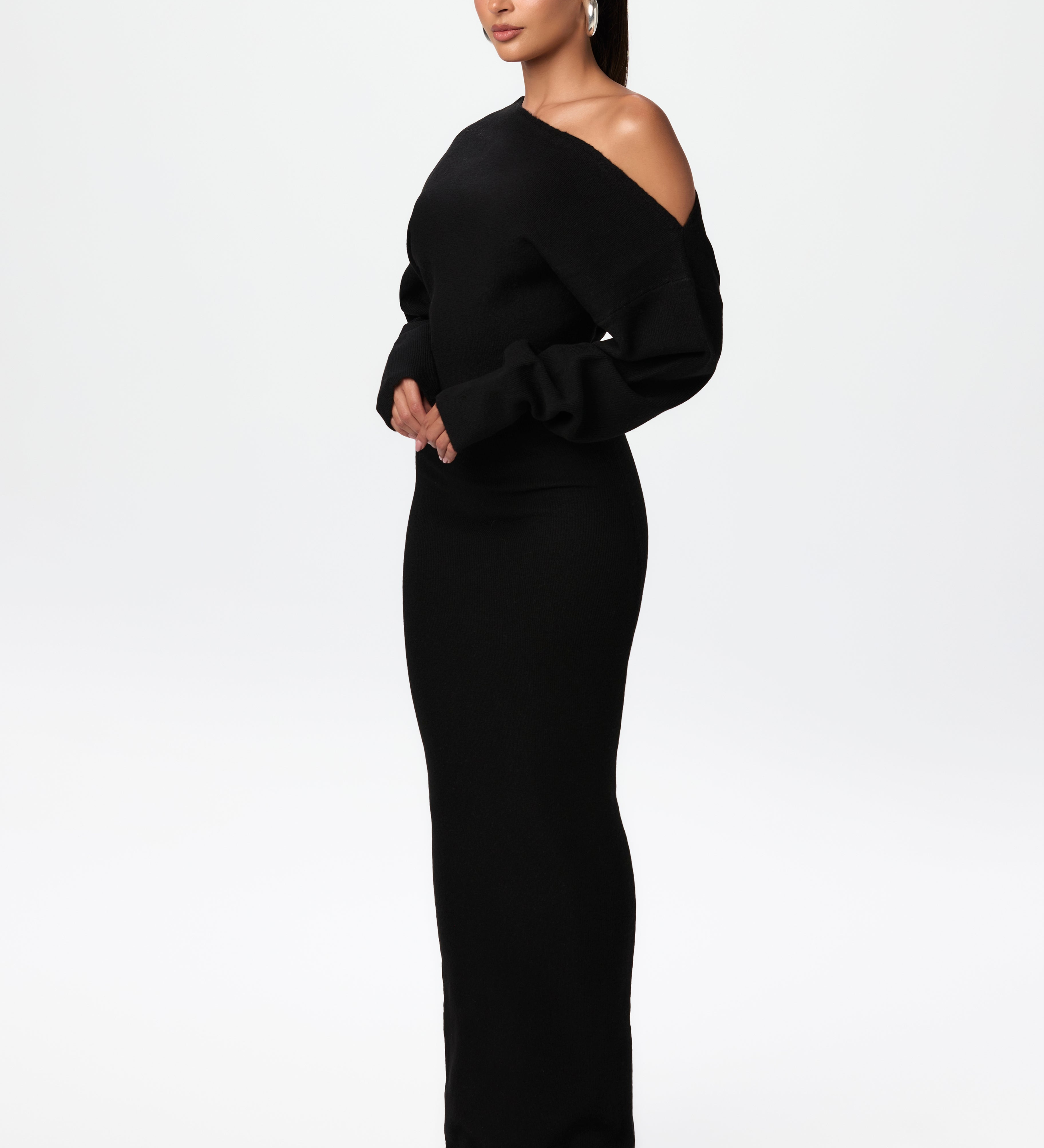 Rosalie – Rochie Maxi Fără Bretele Tricot Elegantă de Damă