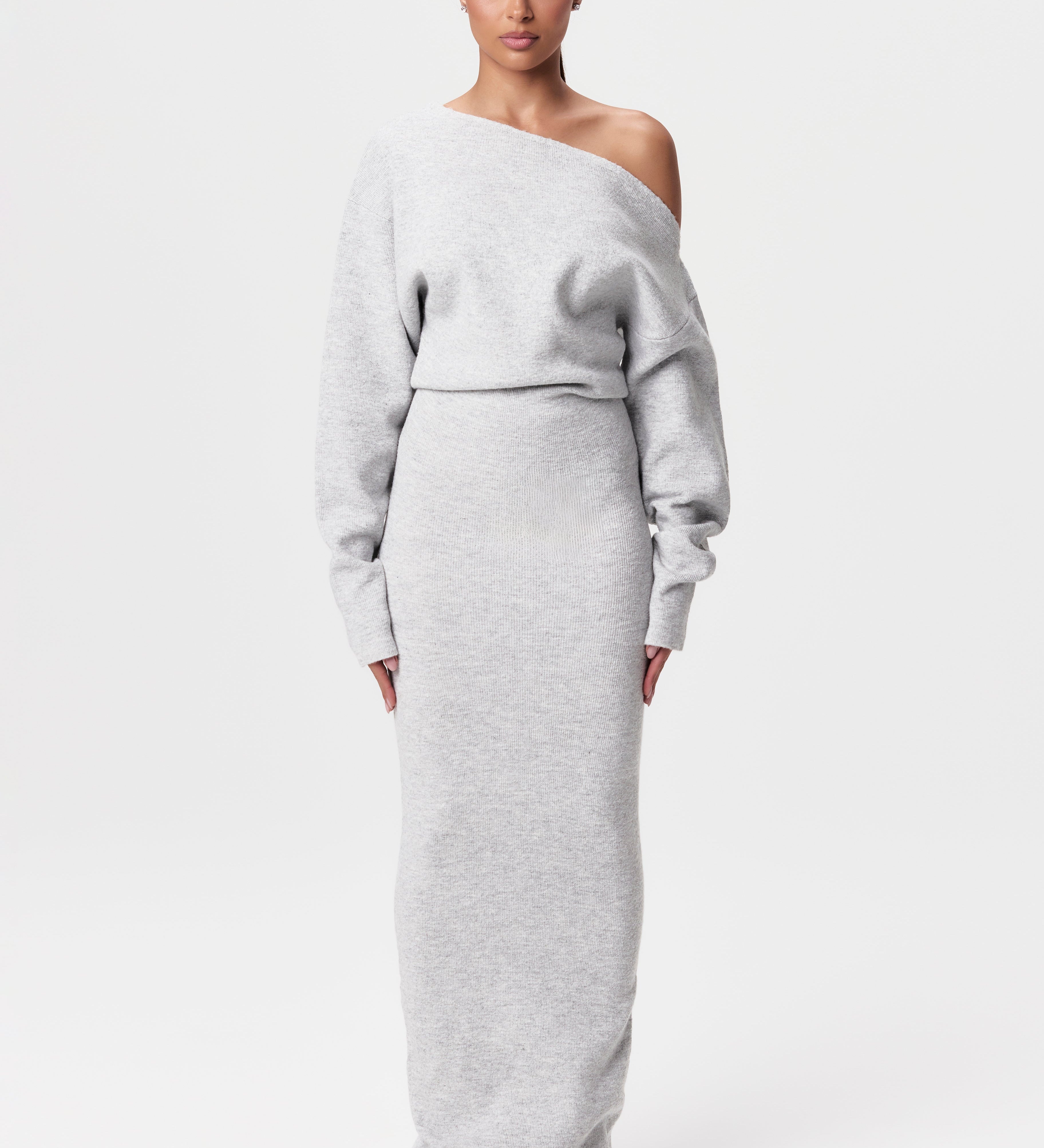 Rosalie – Rochie Maxi Fără Bretele Tricot Elegantă de Damă