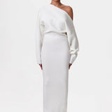 Rosalie – Rochie Maxi Fără Bretele Tricot Elegantă de Damă