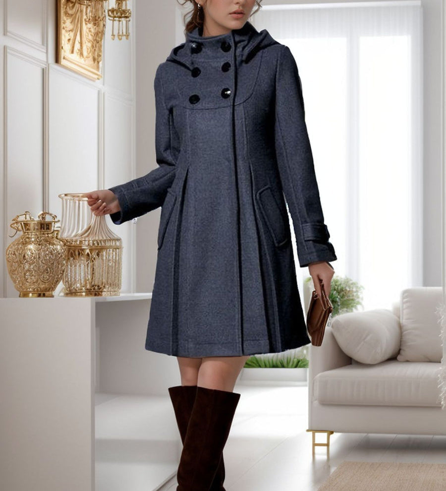 Claire – Palton Elegant de Damă cu Croi Lejer din Bumbac și Poliester