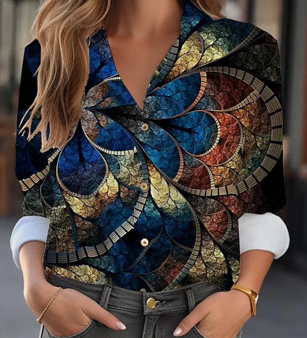 Regine | Bluză elegantă cu imprimeu floral