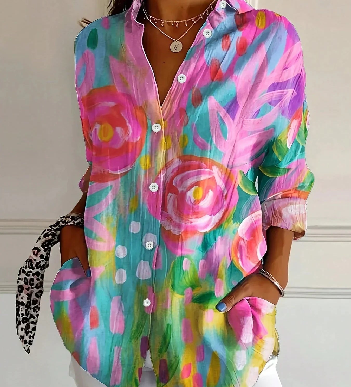 Annika | Bluză vibrantă cu imprimeu jucăuș