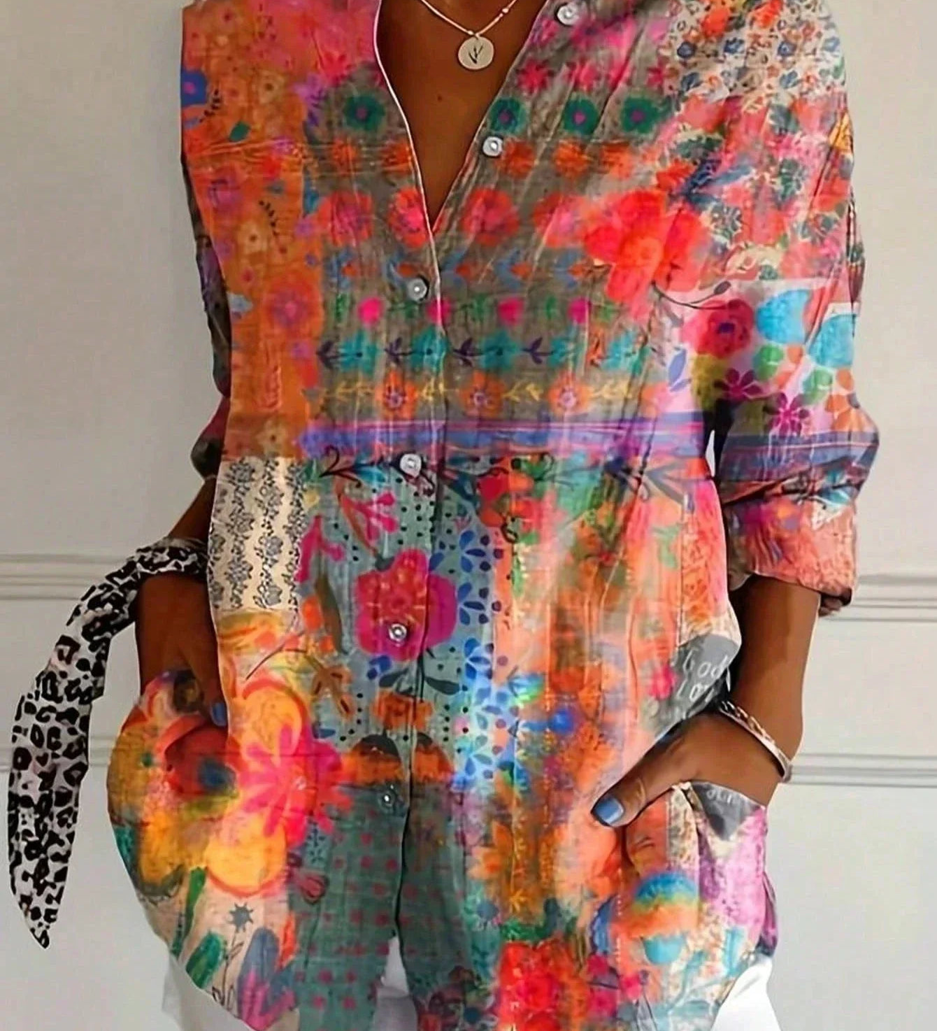 Annika | Bluză vibrantă cu imprimeu jucăuș