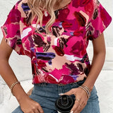 Trudy – Bluză de Damă Elegantă cu Imprimeu Colorat