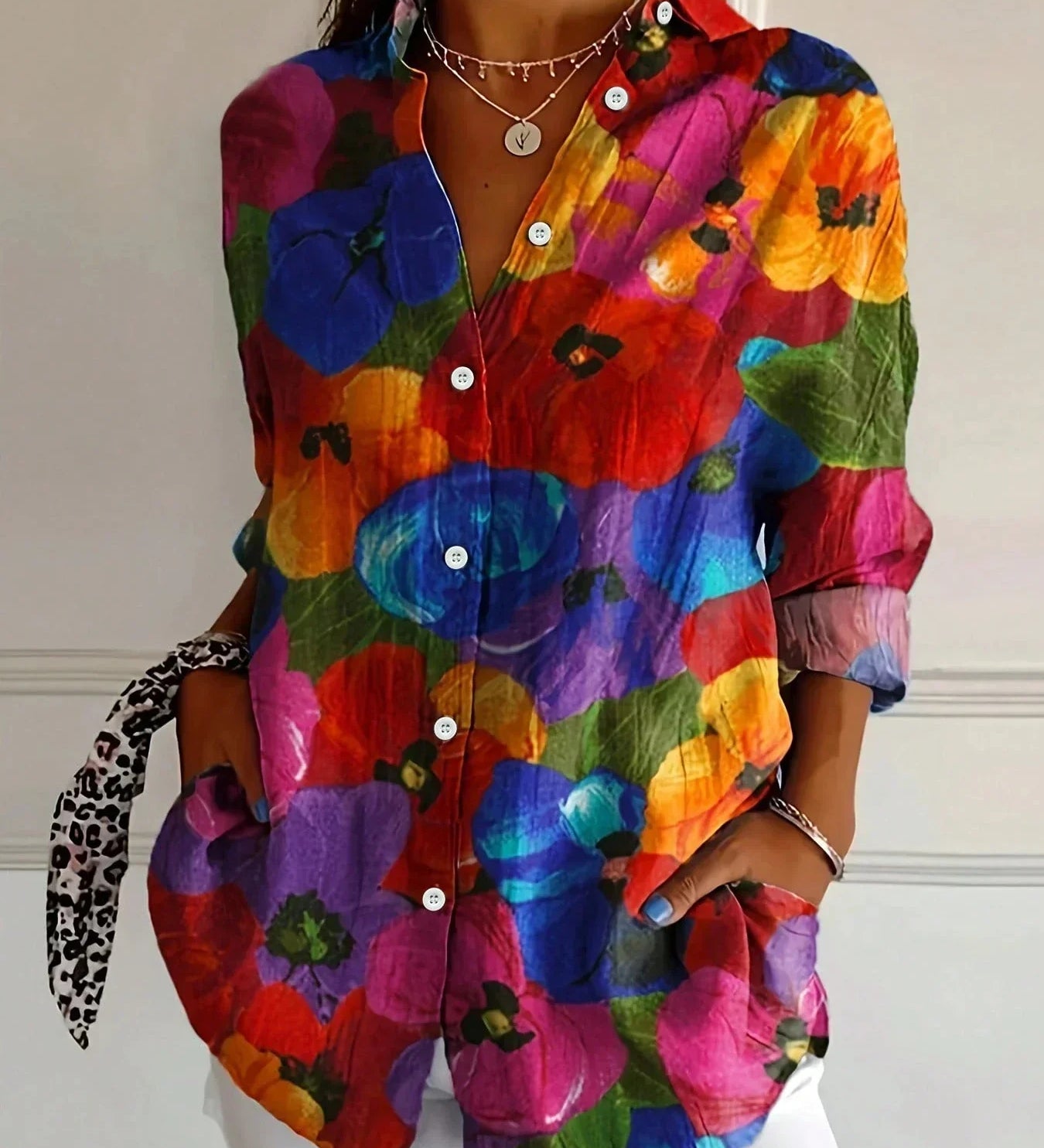 Annika | Bluză vibrantă cu imprimeu jucăuș