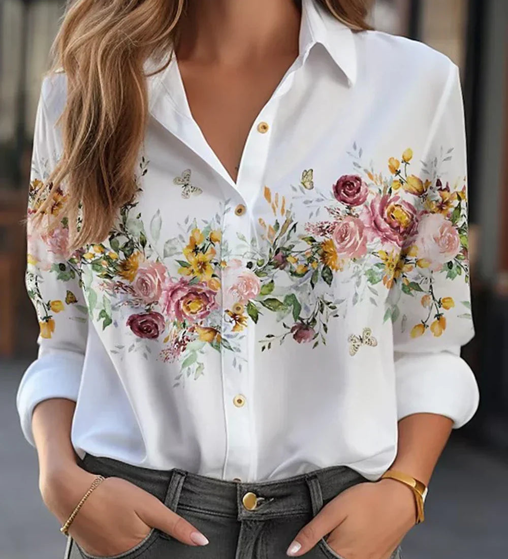 Regine | Bluză elegantă cu imprimeu floral