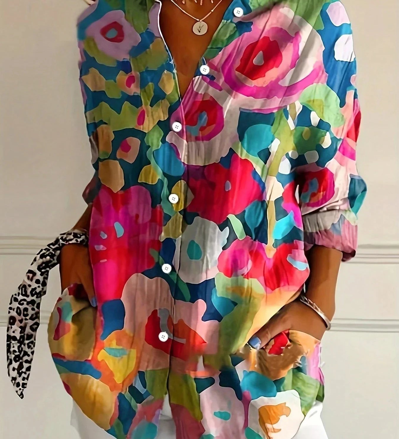 Annika | Bluză vibrantă cu imprimeu jucăuș