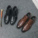 Parker | Pantofi din piele sintetică cu curea dublă monk strap
