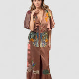 Zoe™ | Rochie maxi boho brodată