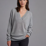 Monika - Pulover din cașmir cu decolteu în V