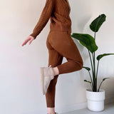 Ania - Set casual din două piese cu jacquard răsucit