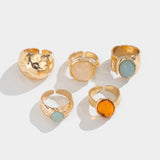 Eliza – Set de inele cu detalii colorate