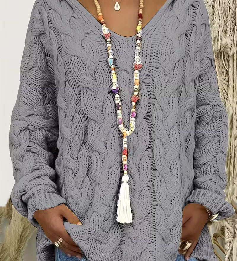 Mihaela | Pulover Informal Cu Mâneci Lungi Din Tricot