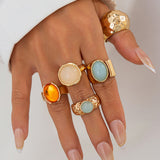 Eliza – Set de inele cu detalii colorate