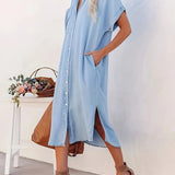 Béatrice - Rochie Camasa cu Buzunare